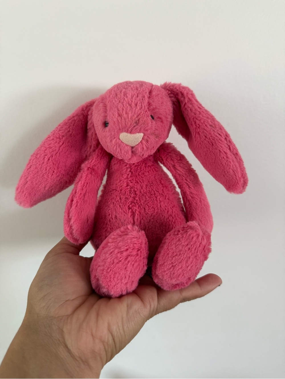 RARE RETIRED Jellycat Bashful Hot Pink Bunny (or Cerise) Small 9” Adorable!